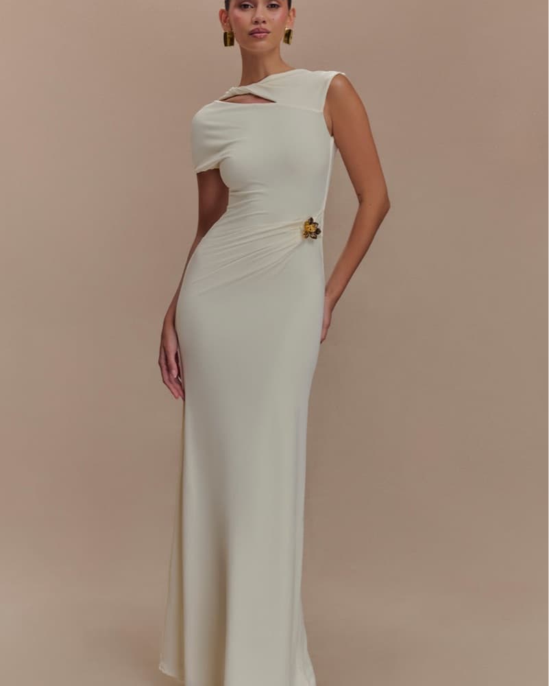 Meshki Kaida Dress White - Image 1