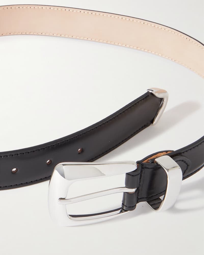 KHAITE Benny Black Leather Belt Size 85 - Image 3