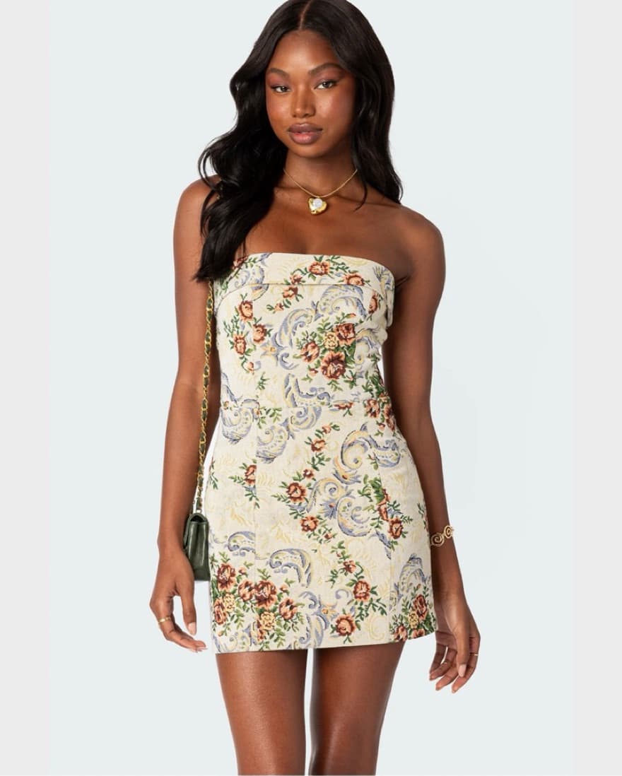 Floral Tapestry Dress - Image 2