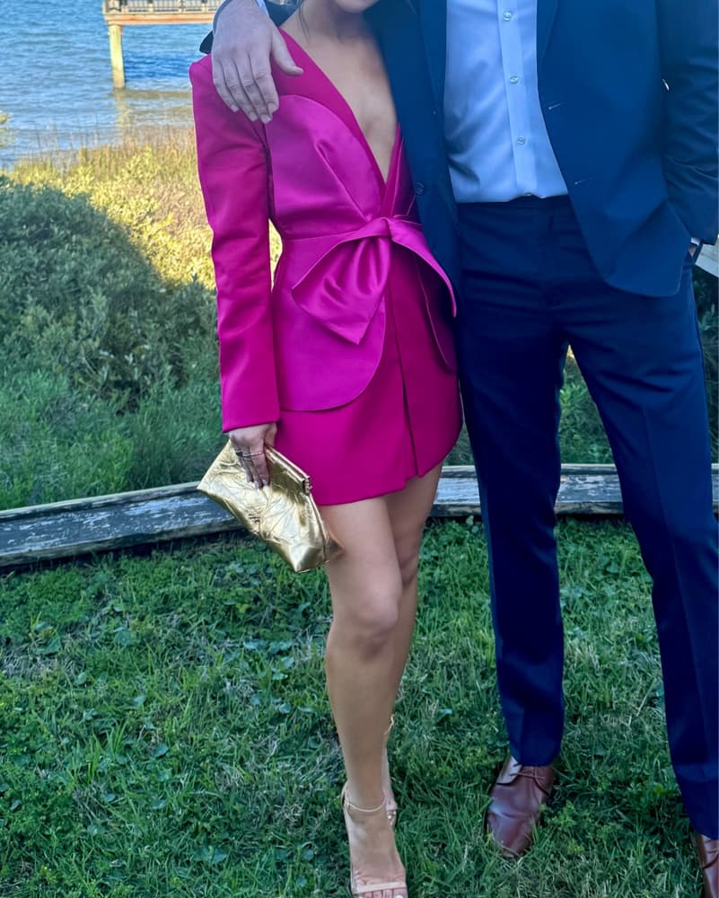 Pink Bow Blazer Dress - Image 1