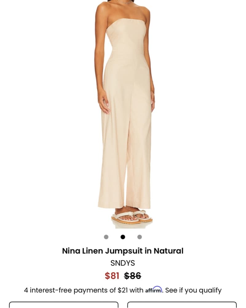 Chic Beige Linen Jumpsuit - Image 2