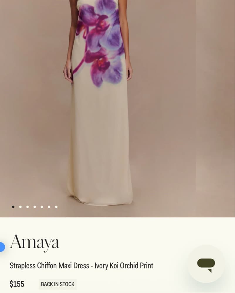 Amaya Strapless Chiffon Maxi Ivory  - Image 5