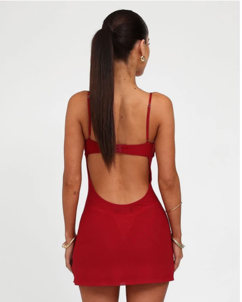 Tiger Mist Red Embellished Dress  - Image 4