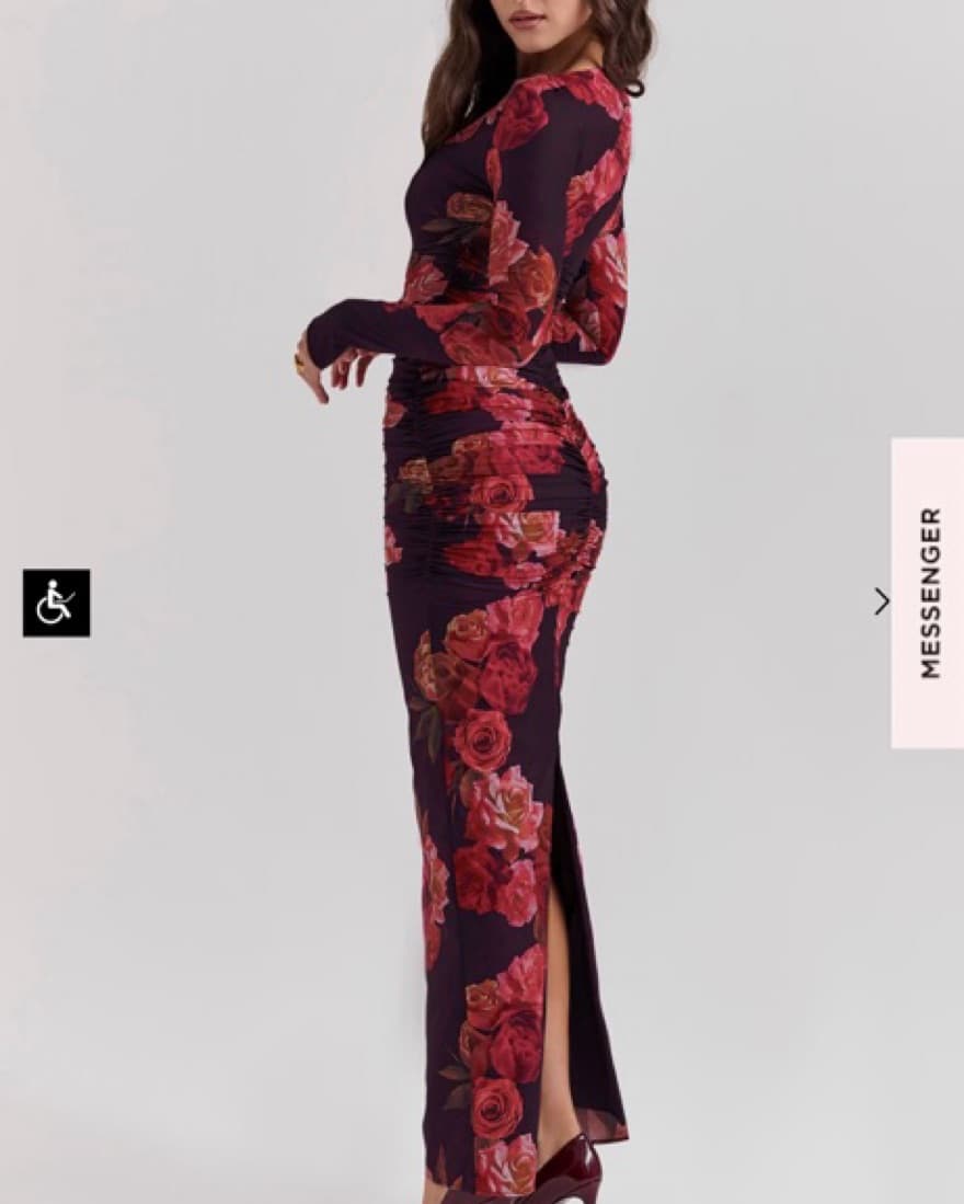 House Of Cb Lanetta Rose Print Maxi - Image 1