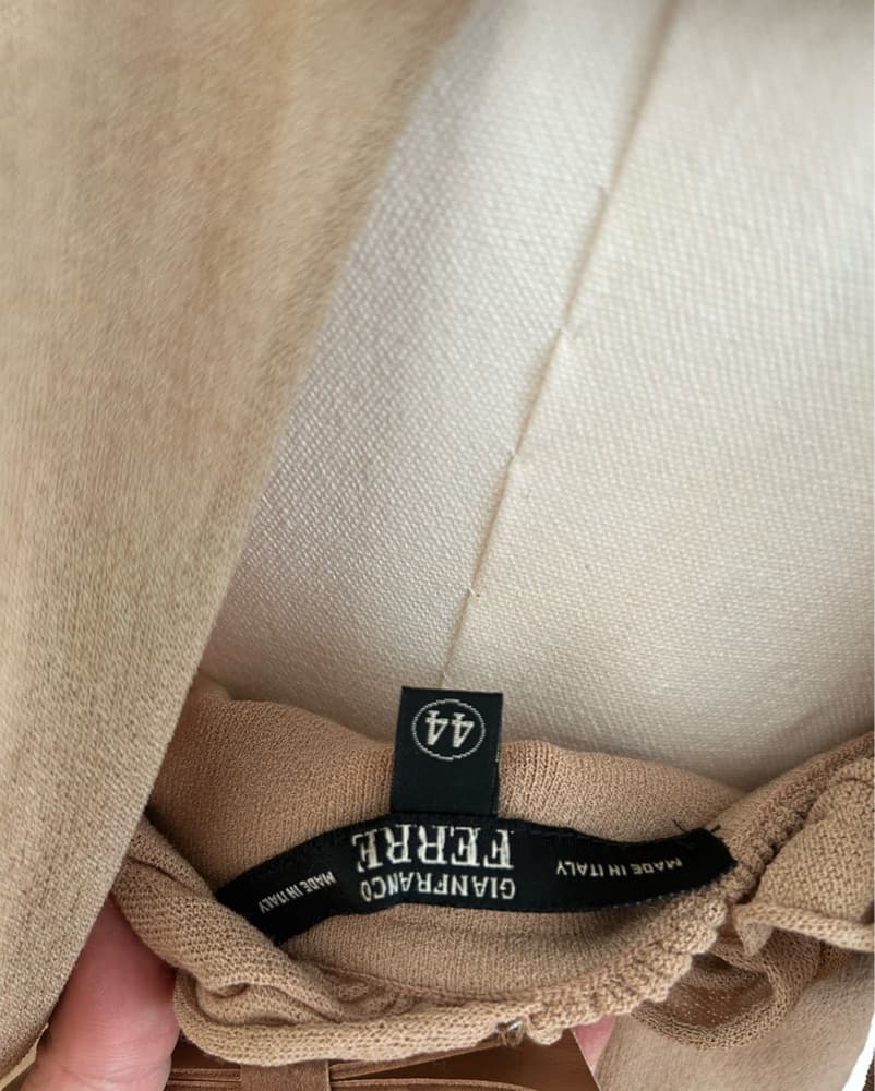 Tan / Brown Vintage Designer Top - Image 3