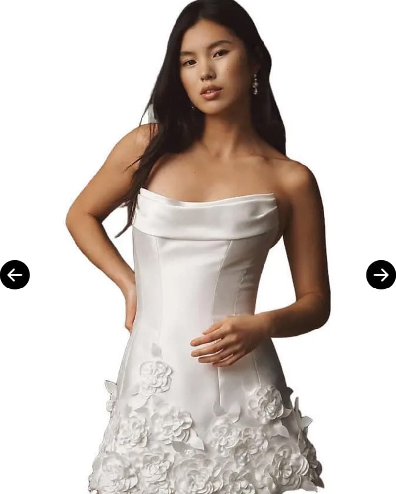 By Watters Strapless Ornaent Dress - Image 1