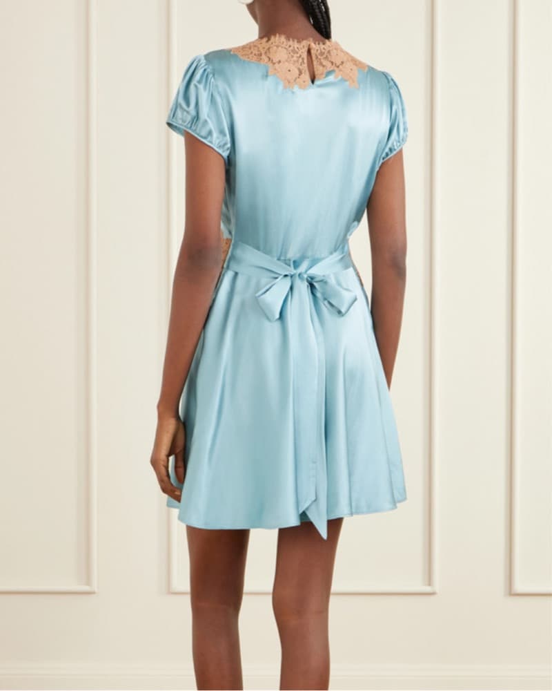 Doen Junia Lace-Trimmed Silk Dress - Image 4