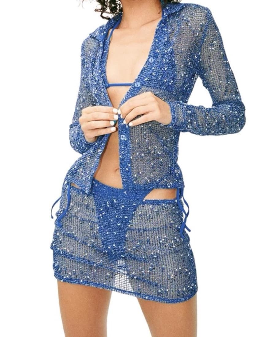 With Jean Blue Coverup Skirt - Image 2