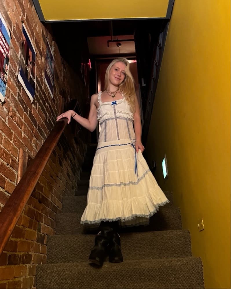 VTG 1970s Drop-Waist Cotton Sundress - Image 2