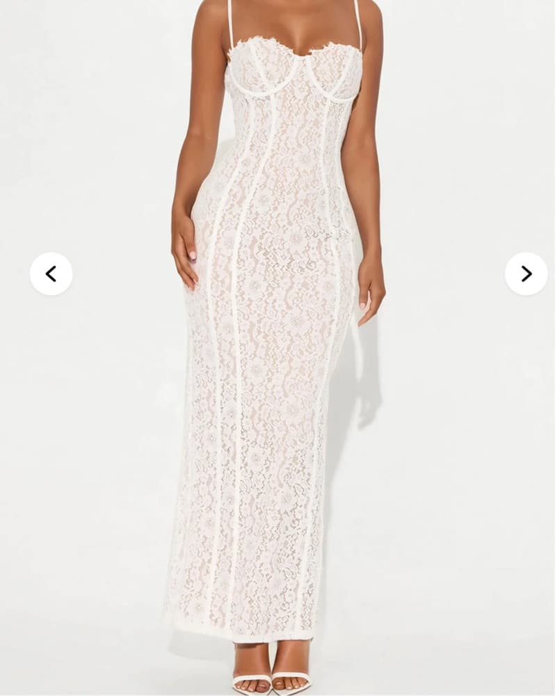 White Lace Dress - Image 2