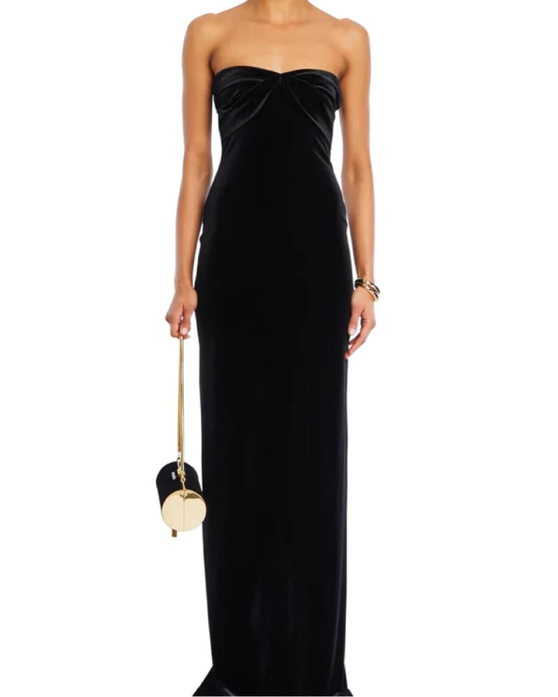 SEROYA Black Velvet Gown  - Image 1