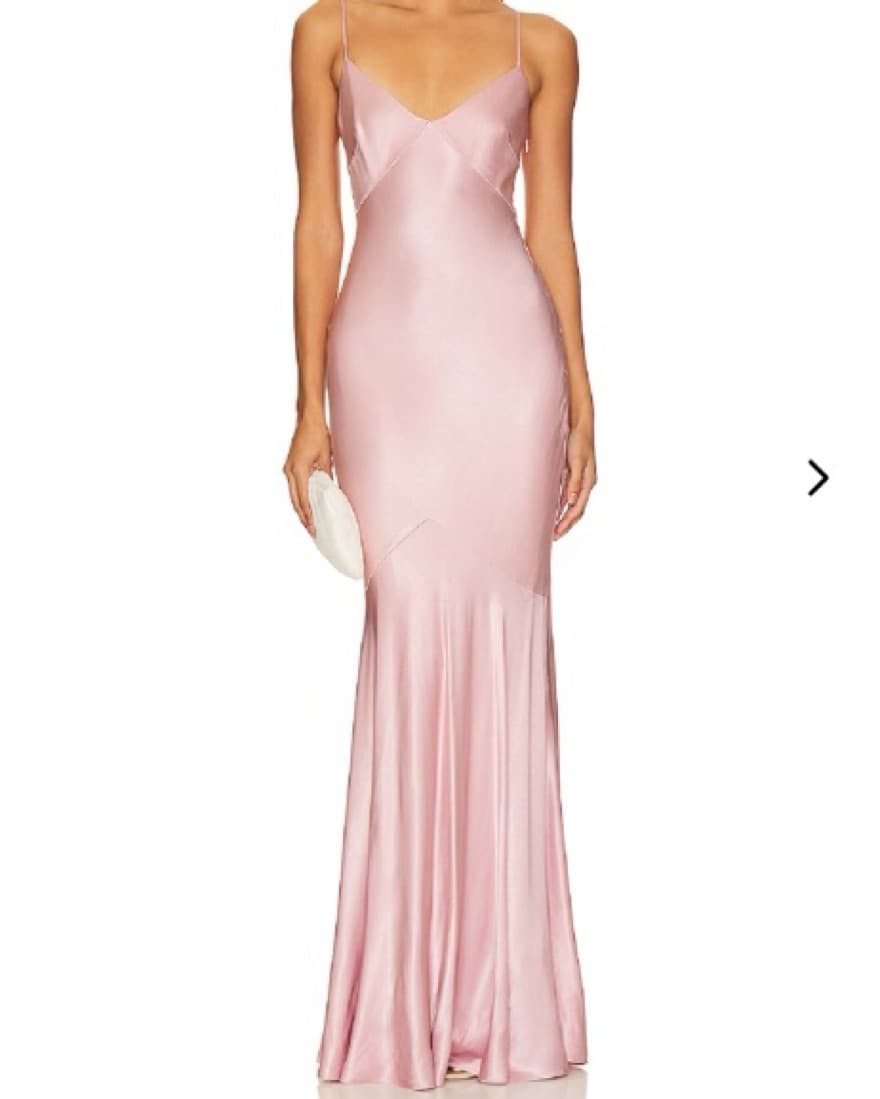 Revolve pink satin gown - Image 1