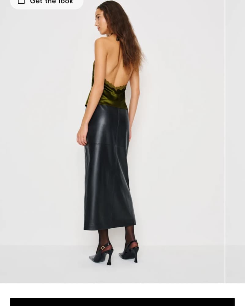 Reformation Green Silk Top - Image 3