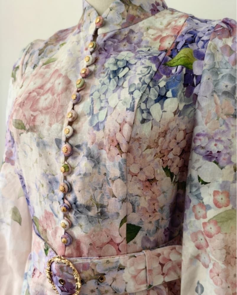 Zimmermann Hydrangea Print Linen Dress - Image 5