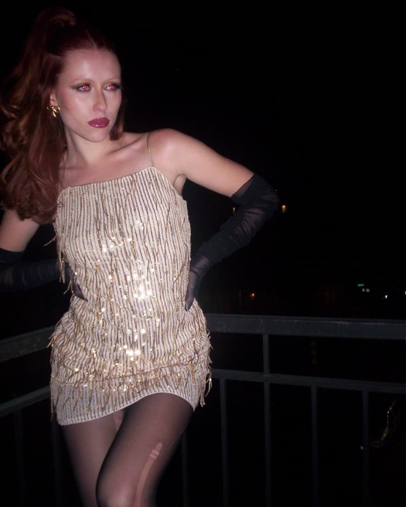 Vintage Gold Tassel Mini Dress  - Image 1