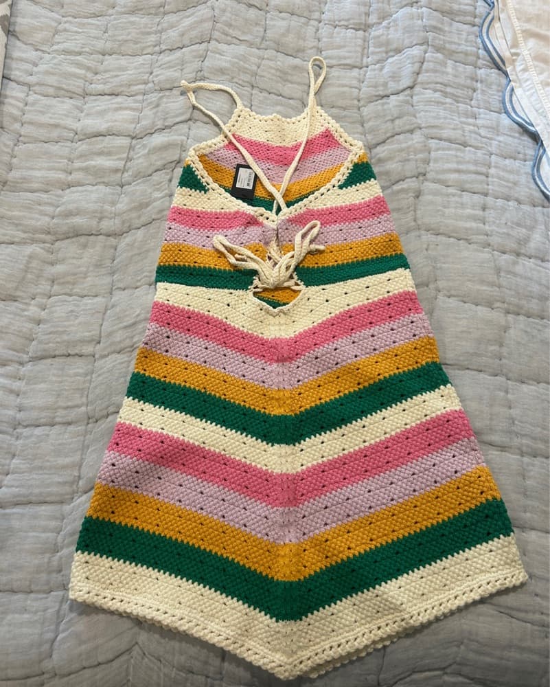 Crochet Maje Mini Dress  - Image 2