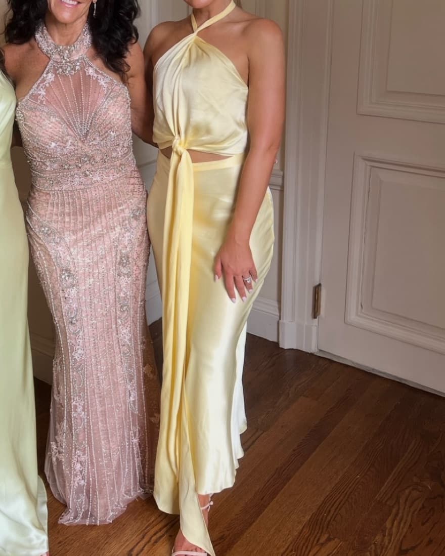 Matériel Satin Halter Gown - Image 4