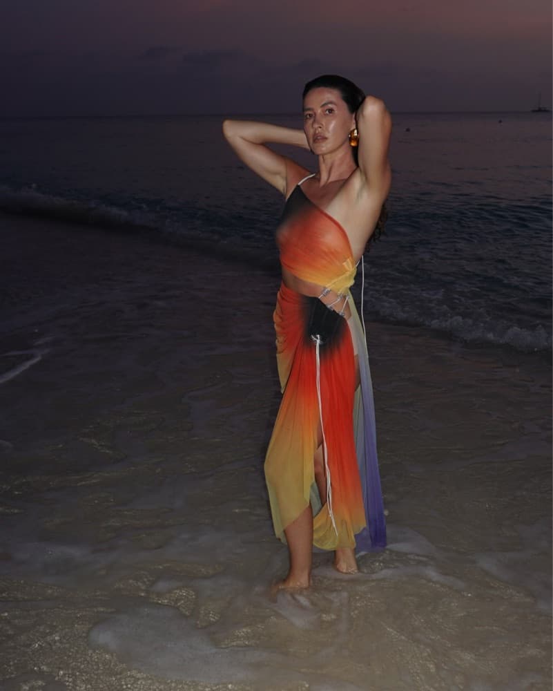 Fal-Ash Sheer Ombre Mesh Dress - Image 4