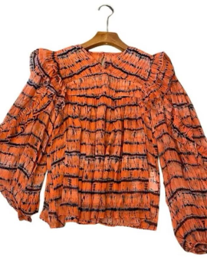 Ulla Johnson Silk Tie Dye Blouse - Image 1