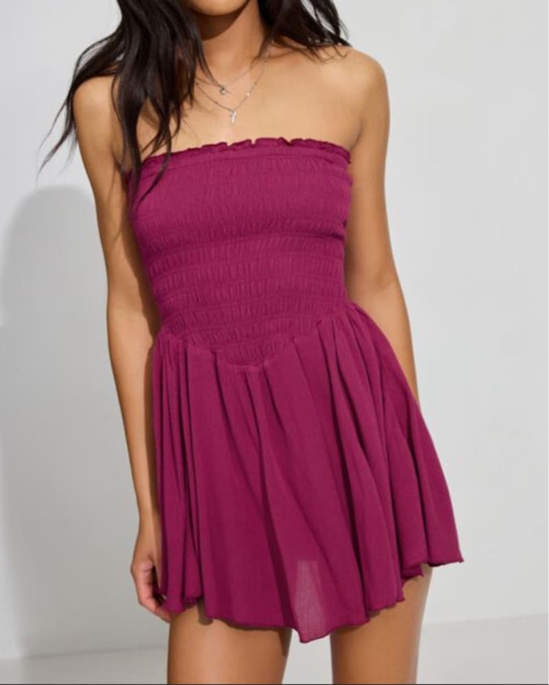 Garage Burgundy Romper - Image 1
