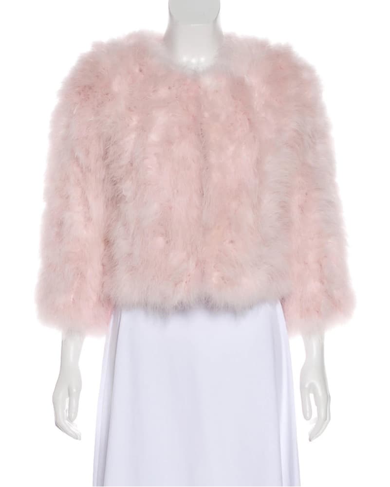 Yumi kim Baby Pink Feather Jacket XS - Image 2