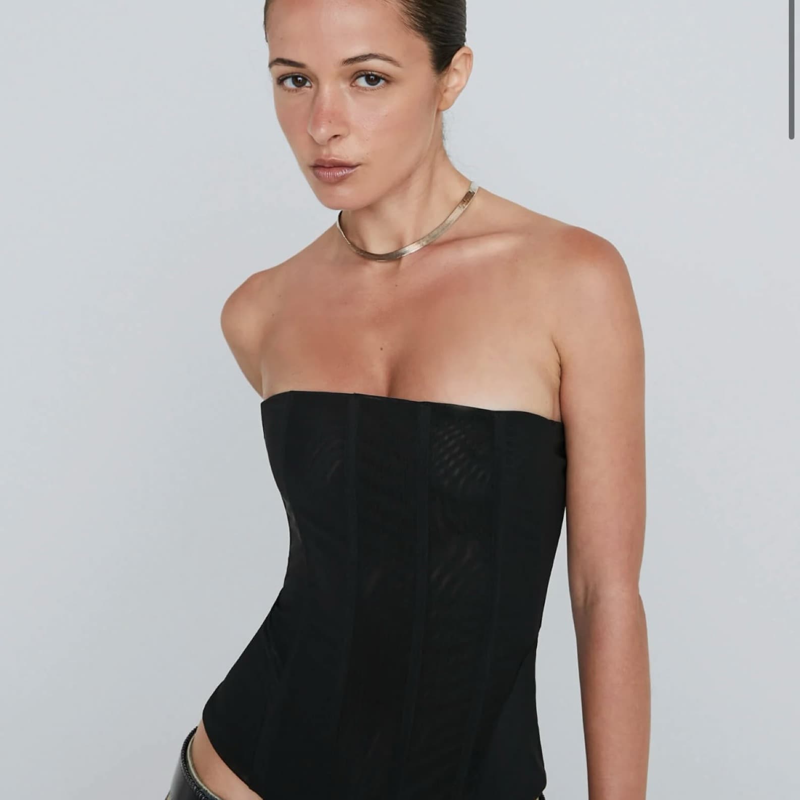 miaou Libra Corset In Black - Image 1