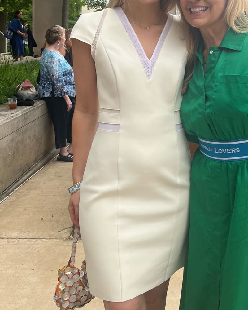 Carolina Herrera White Scuba Dress - Image 2
