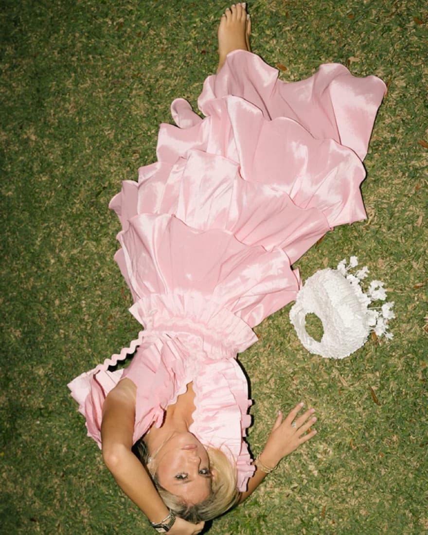 Dreamy Pink Ruffled Gown - Image 1