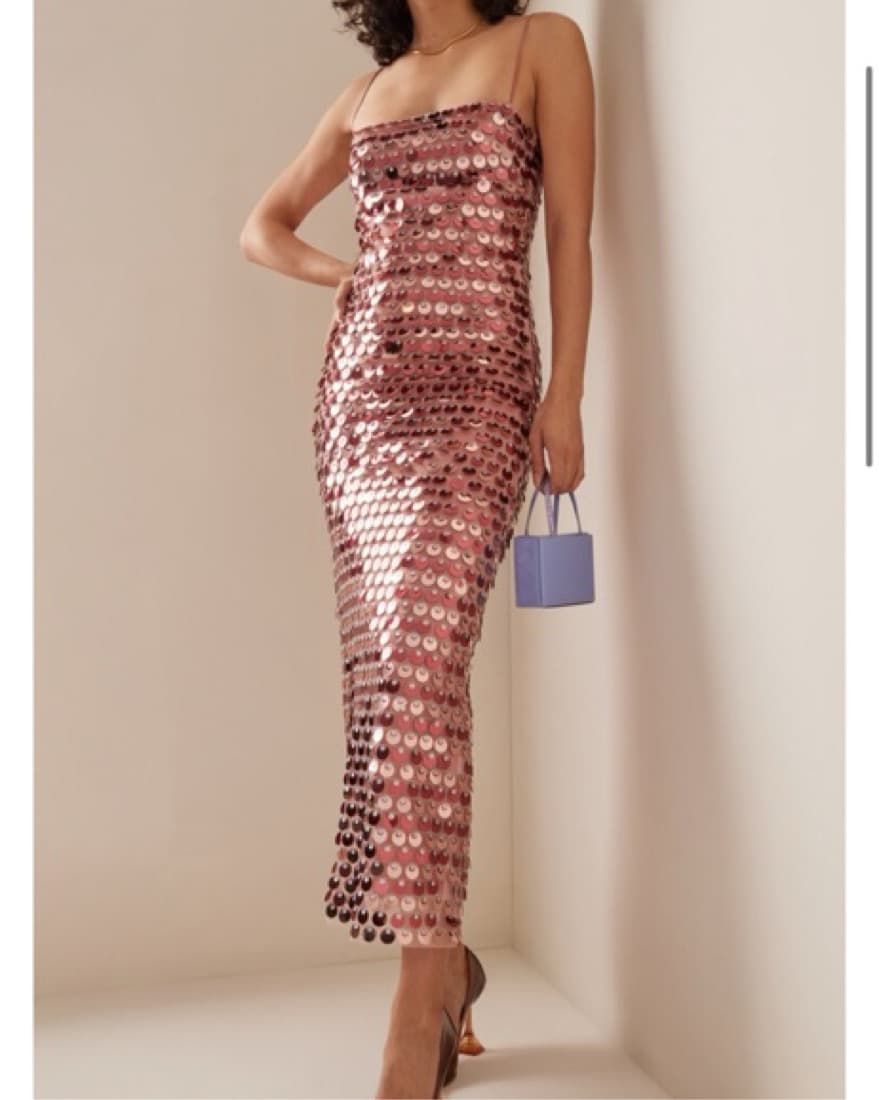 Ilkyaz Ozel Phoenix Sequin Dress Pink - Image 1