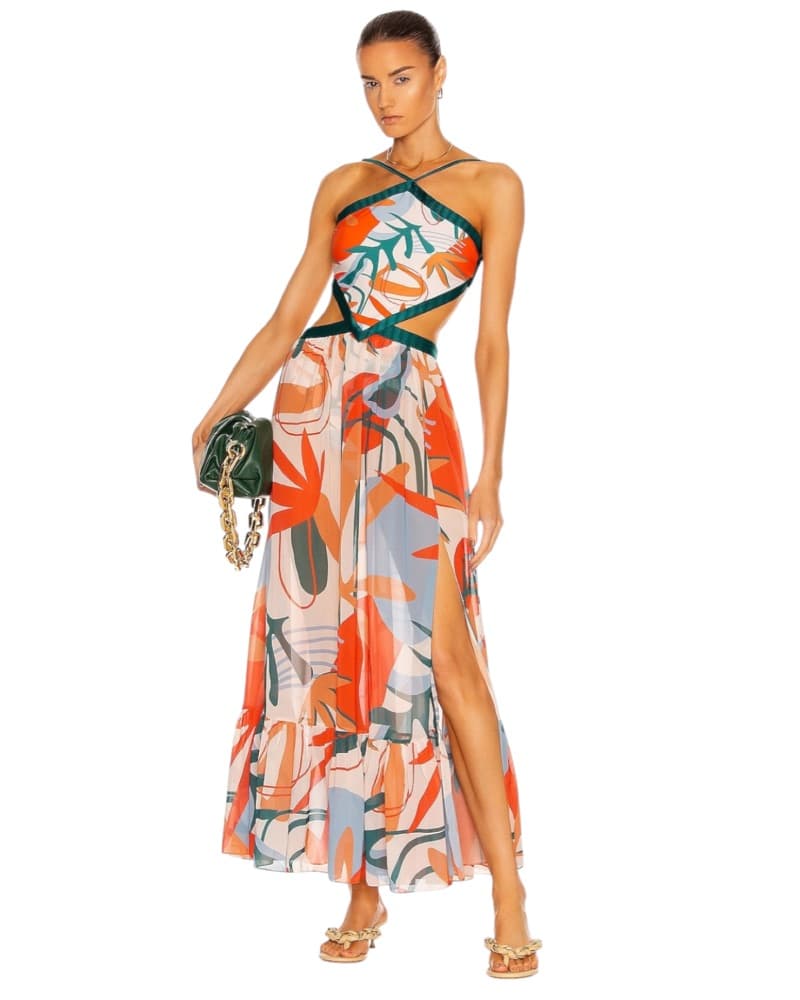 PatBo Rio Print Halter Dress - Image 1