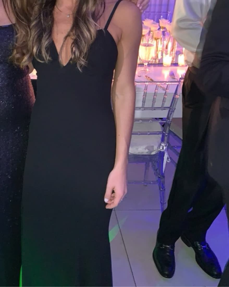 Le Femme Black High Slit Gown  - Image 3