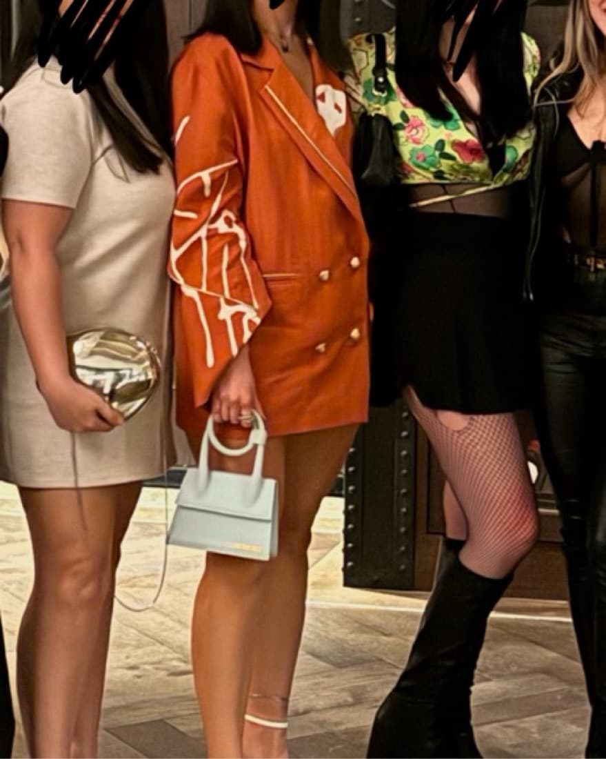 Orange Oversized Painting Dress Coat  - Image 3