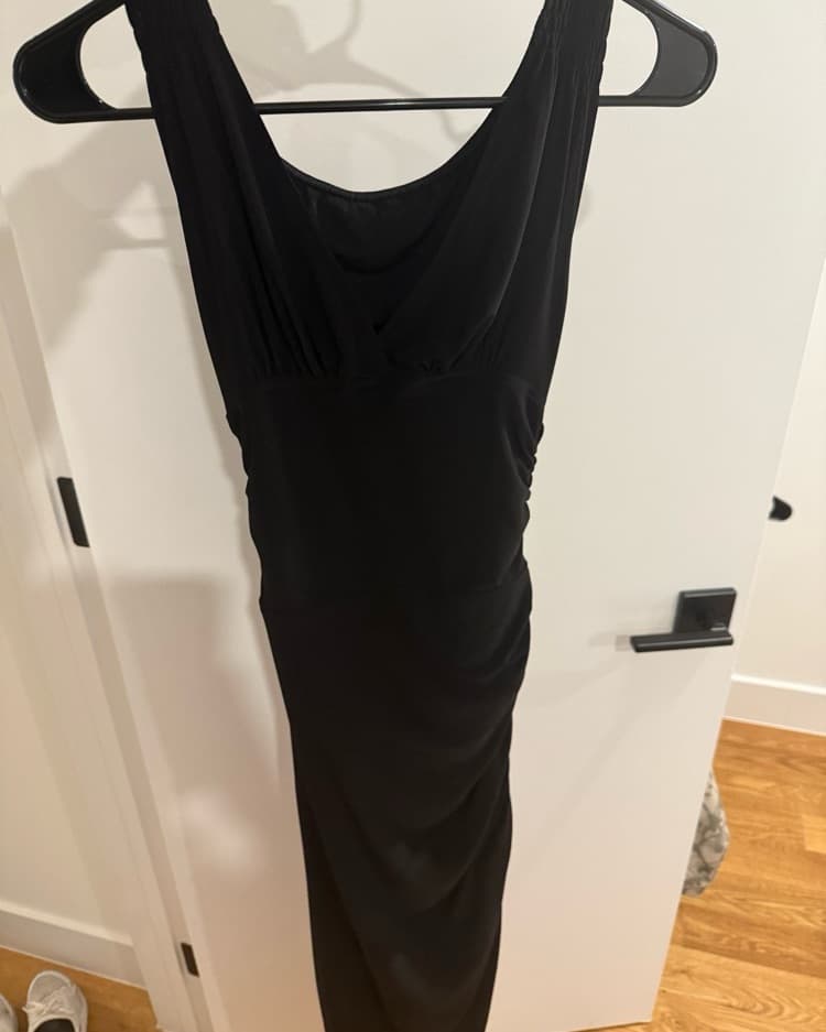 Norma Kamali Black Midi Dress - Image 2