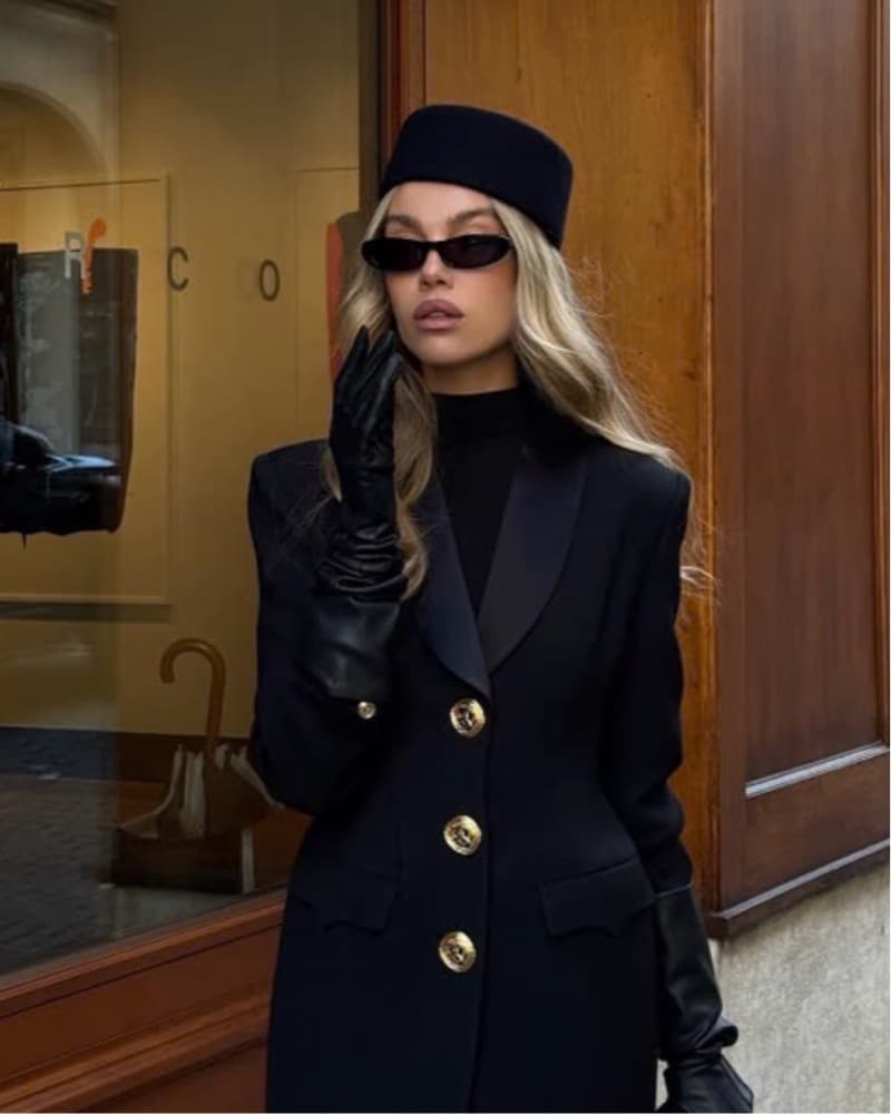 Nana Jacqueline Evie Black Coat - Image 5