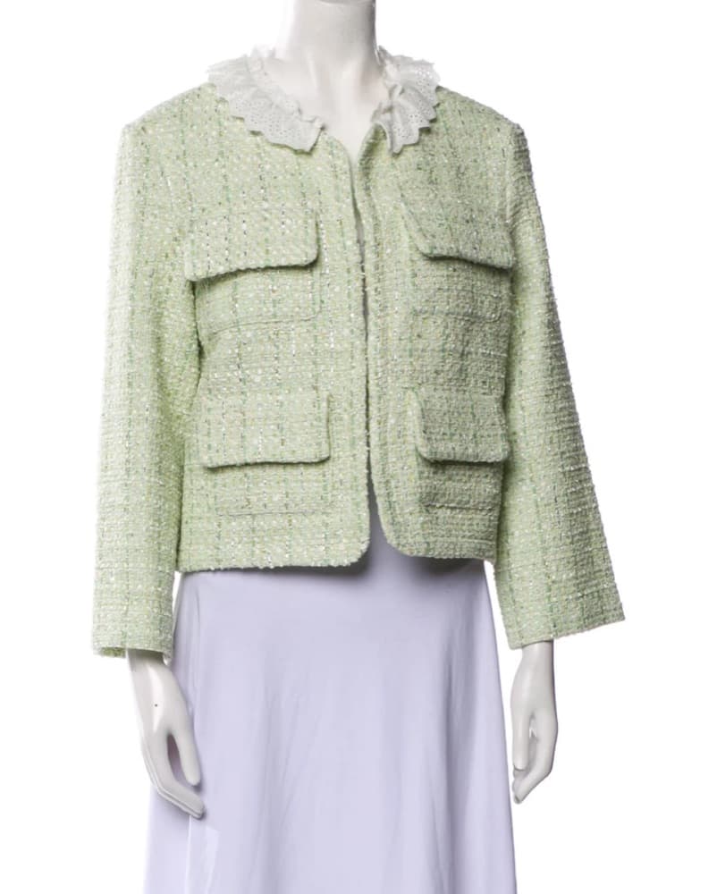 Maje Green Tweed Jacket  - Image 1