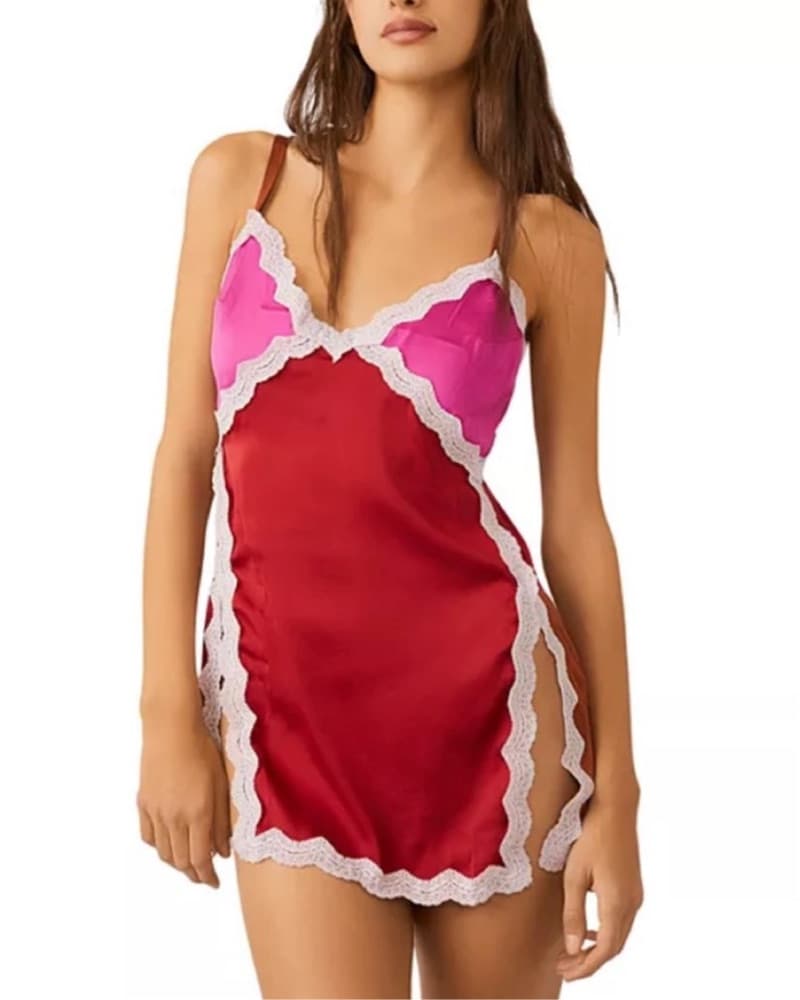 Free People On The Rise Mini Slip Dress - Image 1
