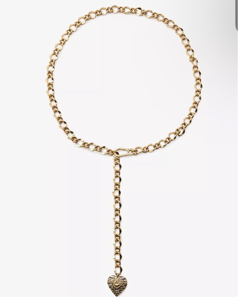 Gold Chain Belt With Heart - Image 1