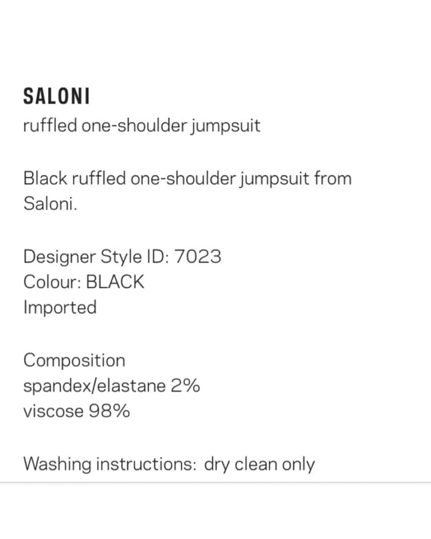 Saloni Ruffled One Shoulder Jumpsuit  - Image 3