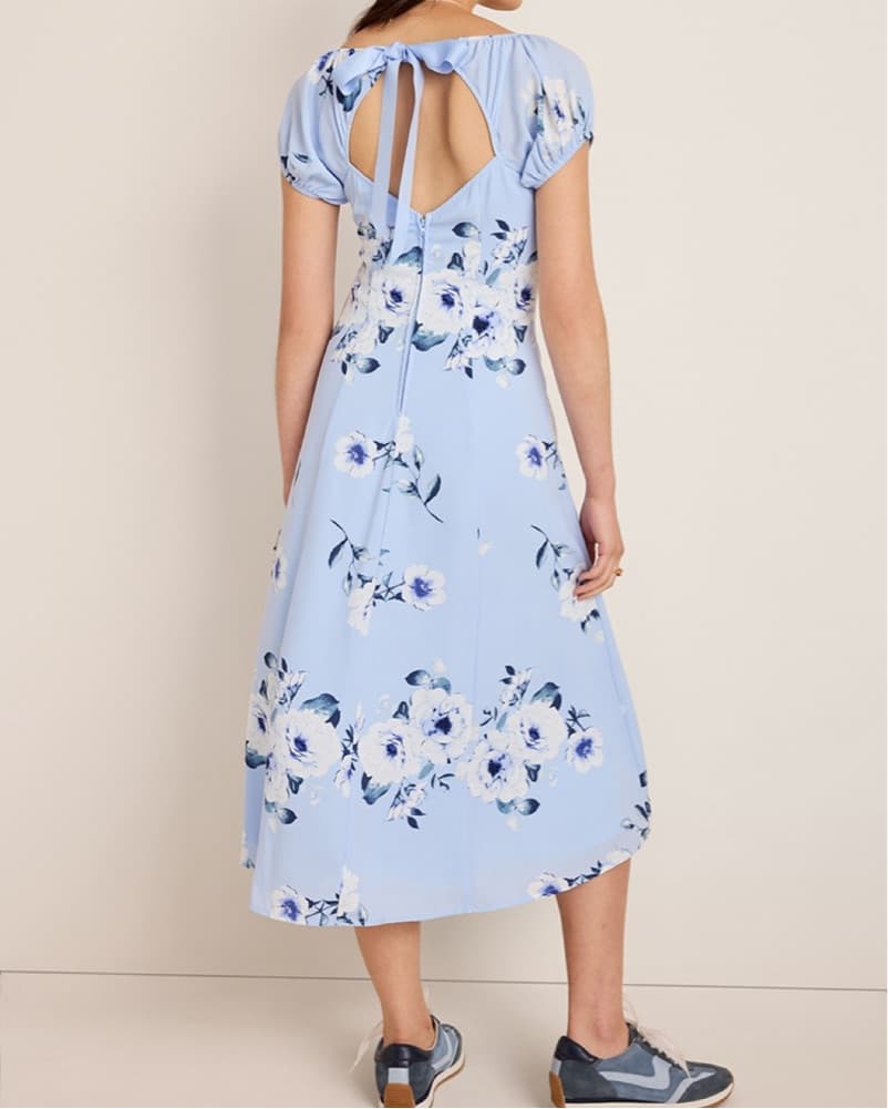 Cathryn Floral Tie Back Midi Dress - Image 4