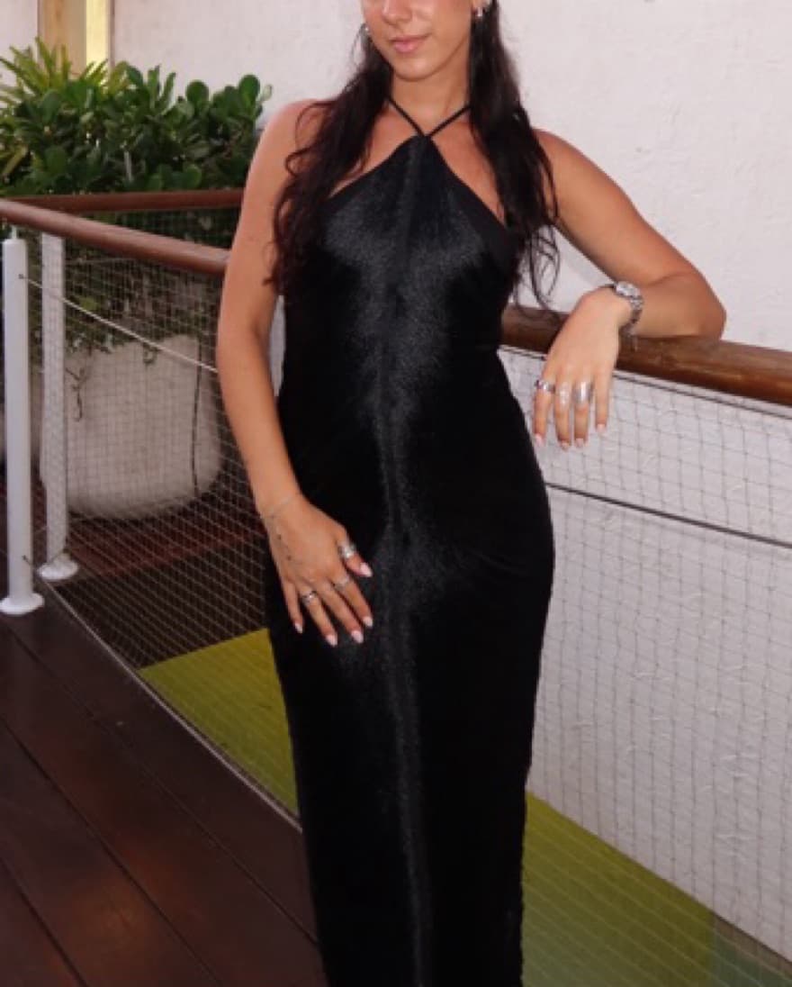 Black String Formal Wedding Guest Dress - Image 2