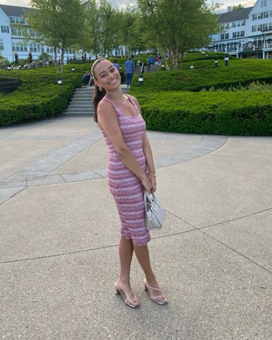 Striped Midi Dress - Image 4
