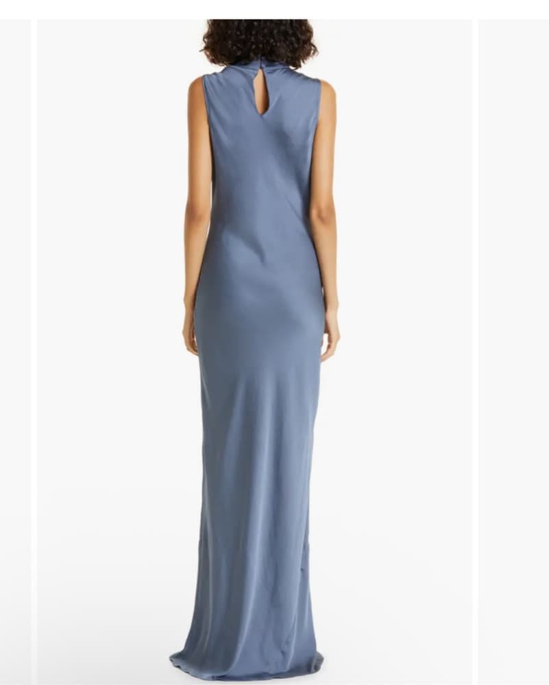 Veronica Beard Kura Cowl Neck Satin Slip - Image 4