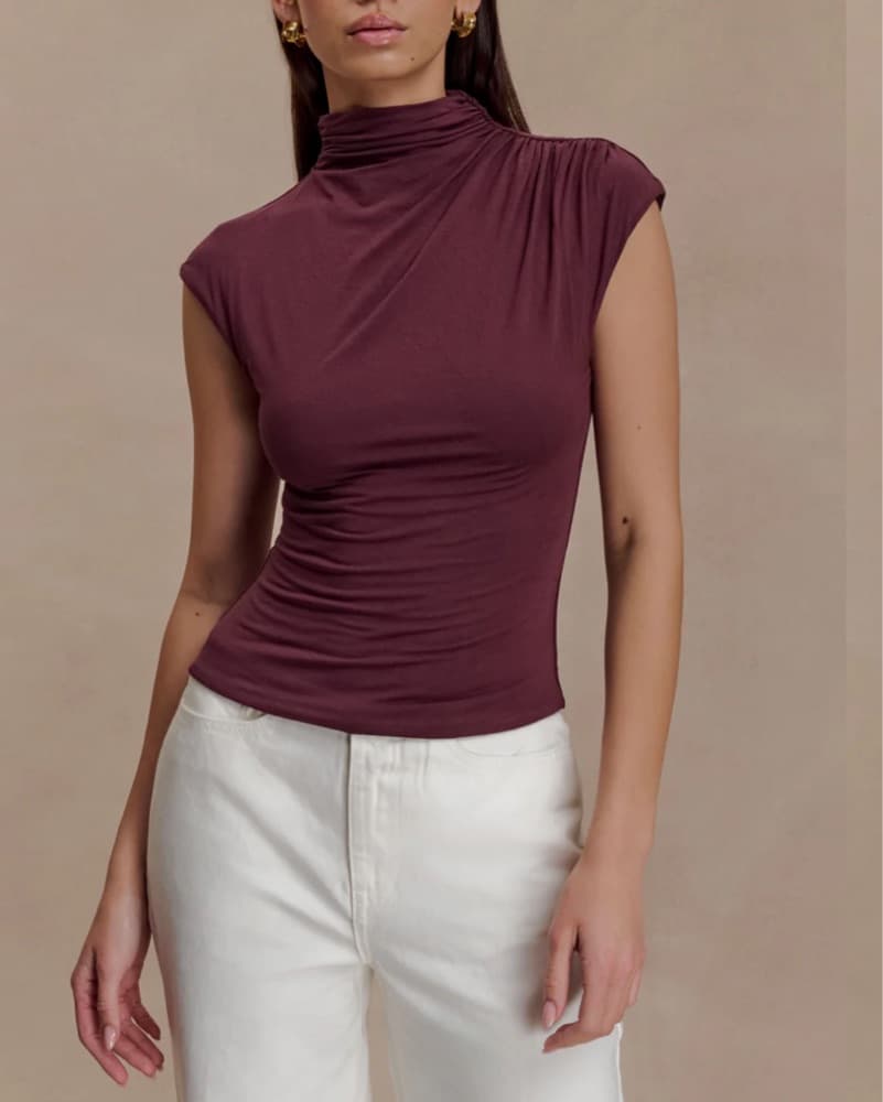 Meshki High Neck Sleeveless Top - Image 1