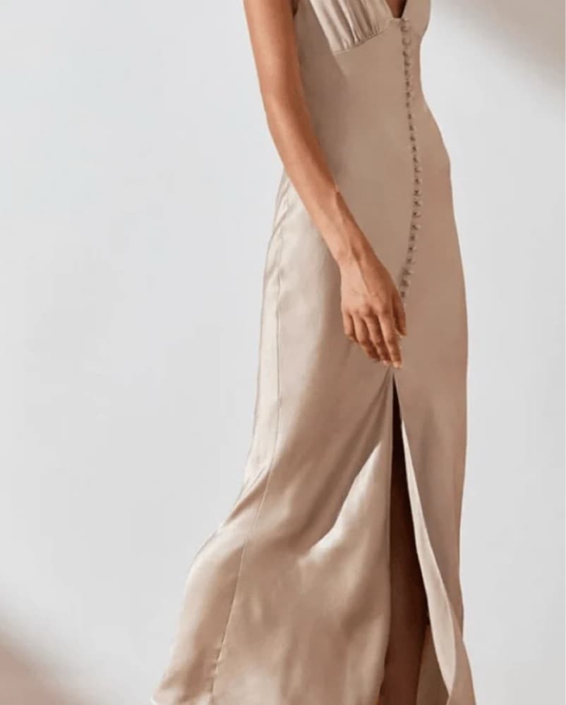 Shona La Lune Slip Dress In Desert Rose - Image 2