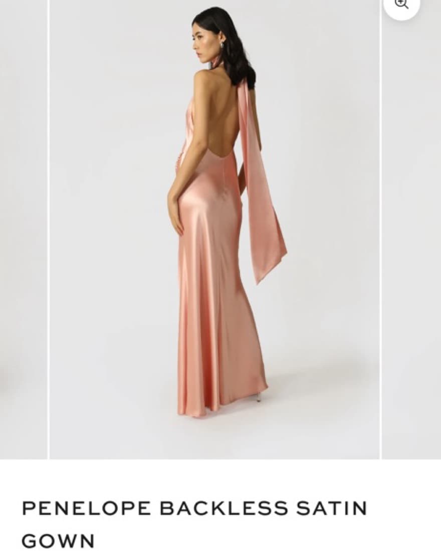 Penelope backless satin Gown  - Image 2