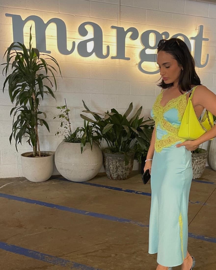 Neon & Blue Slip Dress - Image 4