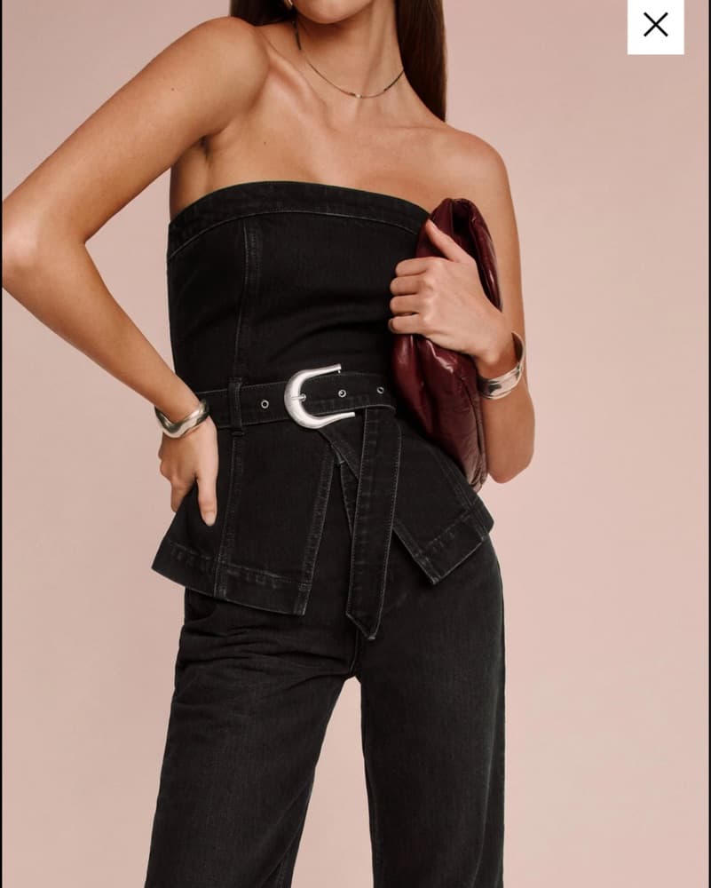 Reformation Collins Denim Top - Image 2