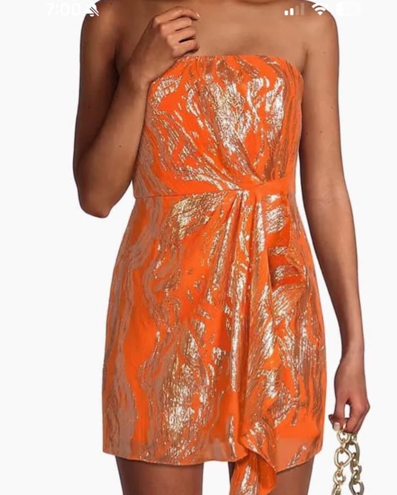 Orange Ramy Brook Mini Dress - Image 1