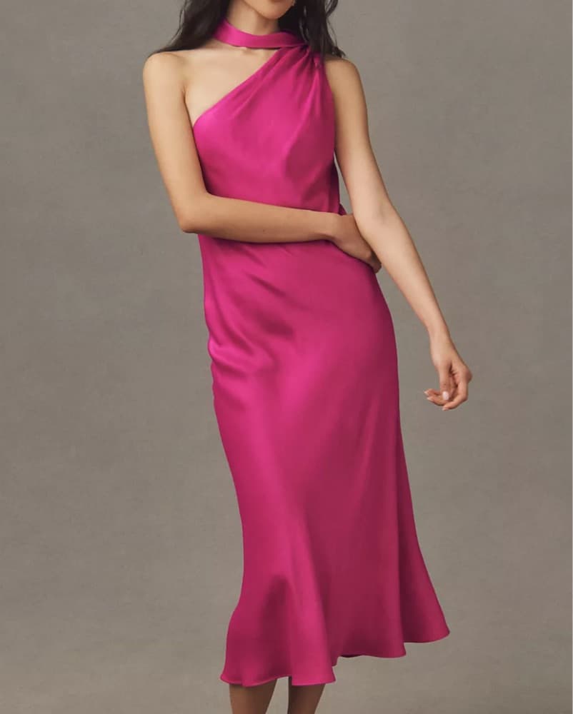  BHLDN NICOLETTA ONE-SHOULDER DRESS - Image 1