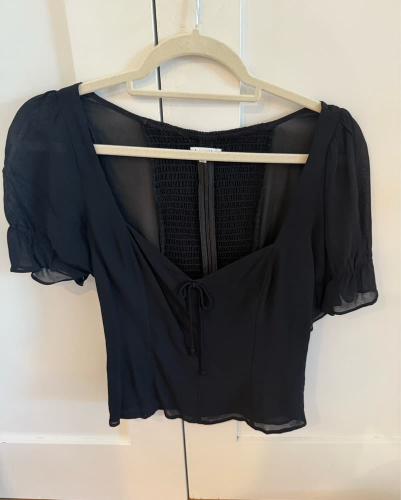 Reformation Black Delevan Top - Image 3